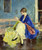 Blue Kimono By Charles W. Hawthorne Blue Kimono By Charles W. Hawthorne