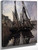 Fishing Boats In Honfleur By Claude Oscar Monet