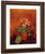 Flowers In A Pot On A Red Background By Odilon Redon By Odilon Redon