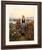 Girl With A Basket In A Garden By Daniel Ridgway Knight By Daniel Ridgway Knight