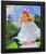 Girl With Pink Bow By Frank W. Benson By Frank W. Benson