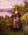 Julia In The Corner Of The Garden By Daniel Ridgway Knight By Daniel Ridgway Knight