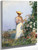 Lady In Flower Garden By Frederick Childe Hassam By Frederick Childe Hassam