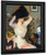 Lady Trying On A Hat By Frank W. Benson By Frank W. Benson