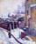Montmartre, Snow Covered Street By Maximilien Luce By Maximilien Luce