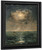 Moonlit Seascape By Alfred Emile Leopold Stevens