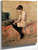 Nude Woman Seated On A Divan By Henri De Toulouse Lautrec