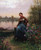 On The River's Edge By Daniel Ridgway Knight By Daniel Ridgway Knight