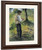 Pere Melon Lighting His Pipe By Camille Pissarro By Camille Pissarro