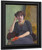 Portrait De Jeune Femme En Robe De Velour By Felix Vallotton