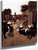 Portrait Of A Family In A Courtyard In Delft By Pieter De Hooch