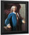 Portrait Of A Gentleman In Blue Jacket By Jacopo Amigoni By Jacopo Amigoni