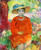 Portrait Of A Girl In An Orange Dress By Henri Lebasque By Henri Lebasque