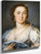 Portrait Of A Lady In A Silver Dress With A Blue Shawl By Rosalba Carriera By Rosalba Carriera