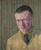 Portrait Of A Man Wearing Green Shirt And Tie By Robert Bevan By Robert Bevan