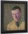 Portrait Of A Man Wearing Green Shirt And Tie By Robert Bevan By Robert Bevan