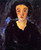 Portrait Of A Woman Against Blue Background 2 By Chaim Soutine