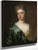 Portrait Of An Unknown Lady Wearing A Pale Green Dress With Dark Green Wrap By Sir Godfrey Kneller, Bt. By Sir Godfrey Kneller, Bt.