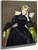 Seated Woman In Black Dress By William Merritt Chase By William Merritt Chase