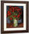 Vase With Red Poppies By Jose Maria Velasco
