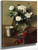 White Roses And Cherries By Henri Fantin Latour By Henri Fantin Latour