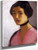 Woman In Pink Dress And Black Collar By Jozsef Rippl Ronai By Jozsef Rippl Ronai