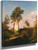 Wooden Bridge At Sunset By William Trost Richards By William Trost Richards