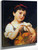 Young Girl With A Basket Of Oranges By Emile Munier