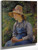 Young Peasant Girl Wearing A Straw Hat By Camille Pissarro By Camille Pissarro