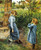 Young Woman And Child At The Well By Camille Pissarro By Camille Pissarro