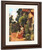 Young Woman With A Child In A Flower Garden By Charles Haigh Wood