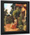 Young Woman With A Child In A Flower Garden By Charles Haigh Wood