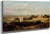 A View Of Hampstead Heath, London By John Linnell By John Linnell