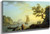 An Extensive Coastal Landscape With Fishermen Unloading Their Boats By Claude Joseph Vernet