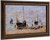 Berck, Fishermen At Low Tide By Eugene Louis Boudin