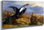 Black Grouse In A Highland Landscape With Red Deer In The Background By Archibald Thorburn