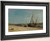 Boats On The Seacoast At Etaples By Charles Francois Daubigny By Charles Francois Daubigny