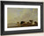 Cattle By A River By Thomas Sidney Cooper By Thomas Sidney Cooper