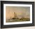 Coast Scene With Fishing Boats By Edward William Cooke, R.A.
