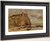 Etretat, Beached Boats And The Cliff Of Aval By Eugene Louis Boudin Etretat, Beached Boats And The Cliff Of Aval By Eugene Louis Boudin
