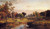 Farm Along The River By Jasper Francis Cropsey By Jasper Francis Cropsey