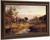Farm Along The River By Jasper Francis Cropsey By Jasper Francis Cropsey