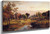 Farm Along The River By Jasper Francis Cropsey By Jasper Francis Cropsey