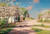 Farm With Blooming Apple Trees And Windmill By Johan Krouthen