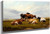 Five Cows In A Landscape By Thomas Sidney Cooper By Thomas Sidney Cooper