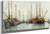 Gaily Coloured Fishing Vessels At Anchor By Henry Scott Tuke