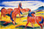 Grazing Horses Ii By Franz Marc By Franz Marc