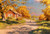 House In Autumn Landscape By Johan Krouthen