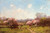Landscape With Apple Blossoms, Figure And Sheep By Julian Onderdonk By Julian Onderdonk