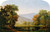 Landscape With Lake, Fisherman By Edwin Deakin By Edwin Deakin